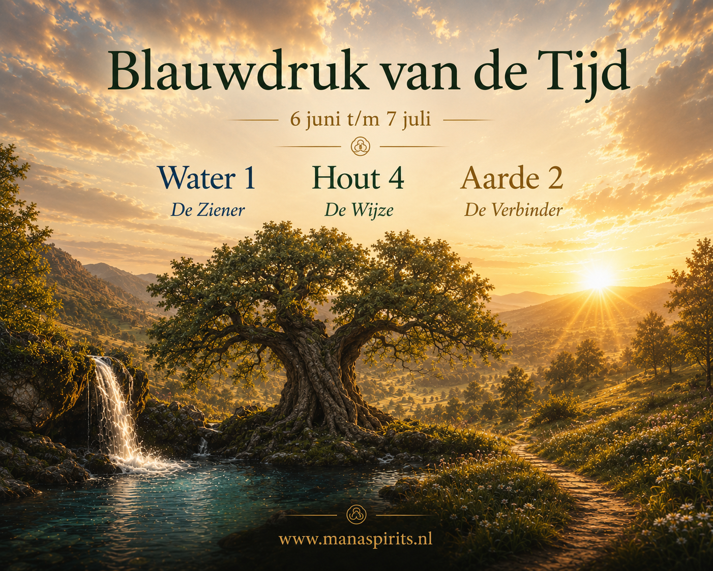 Maandcirkel Nine Star Ki Water 1 Hout 4 Aarde 2 bij MaNa Spirits